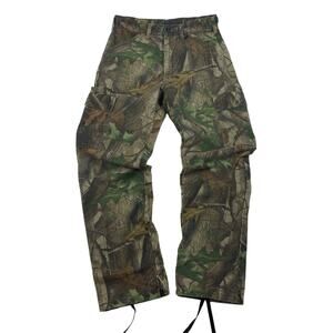 Vintage Faded Baggy Camo Cargo Pants Outdoor Nature Hunting Fits like 32 x 32